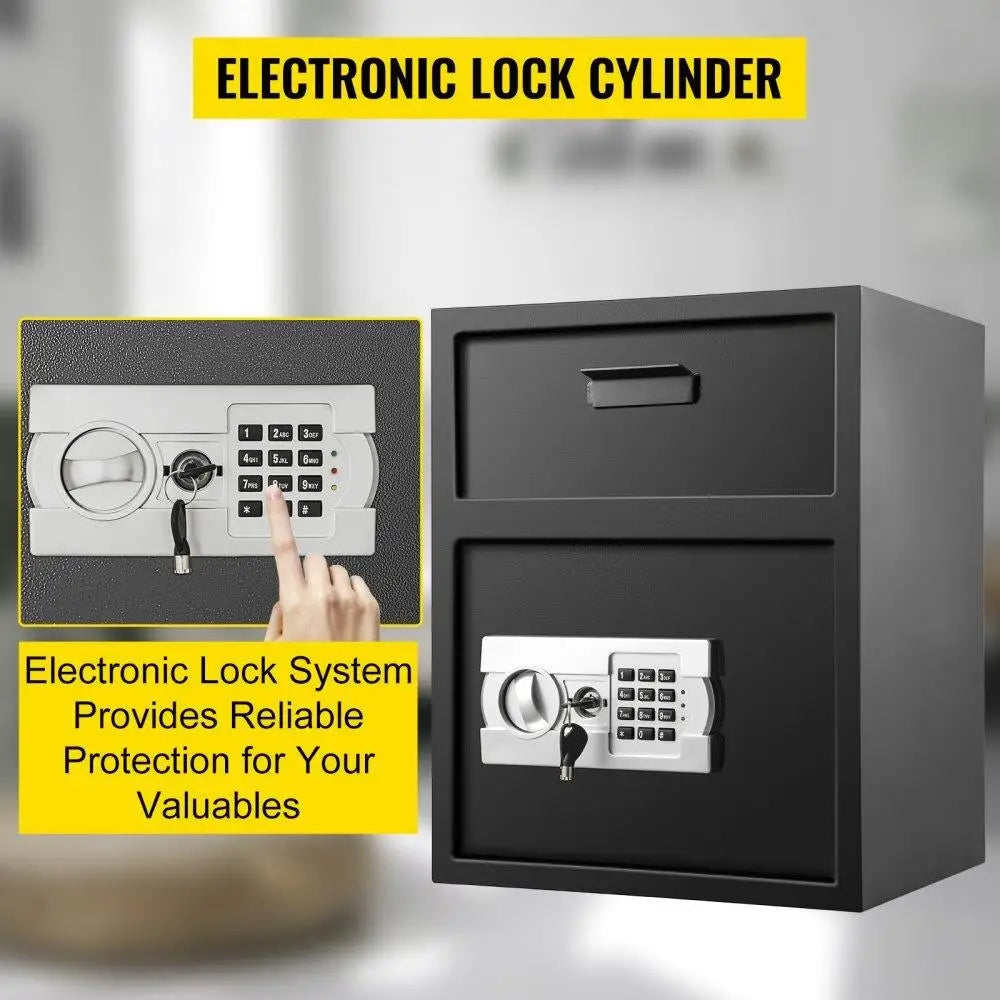 Digital Deposit Safe Electronic Lock Drop Slot for Home Hotel Office