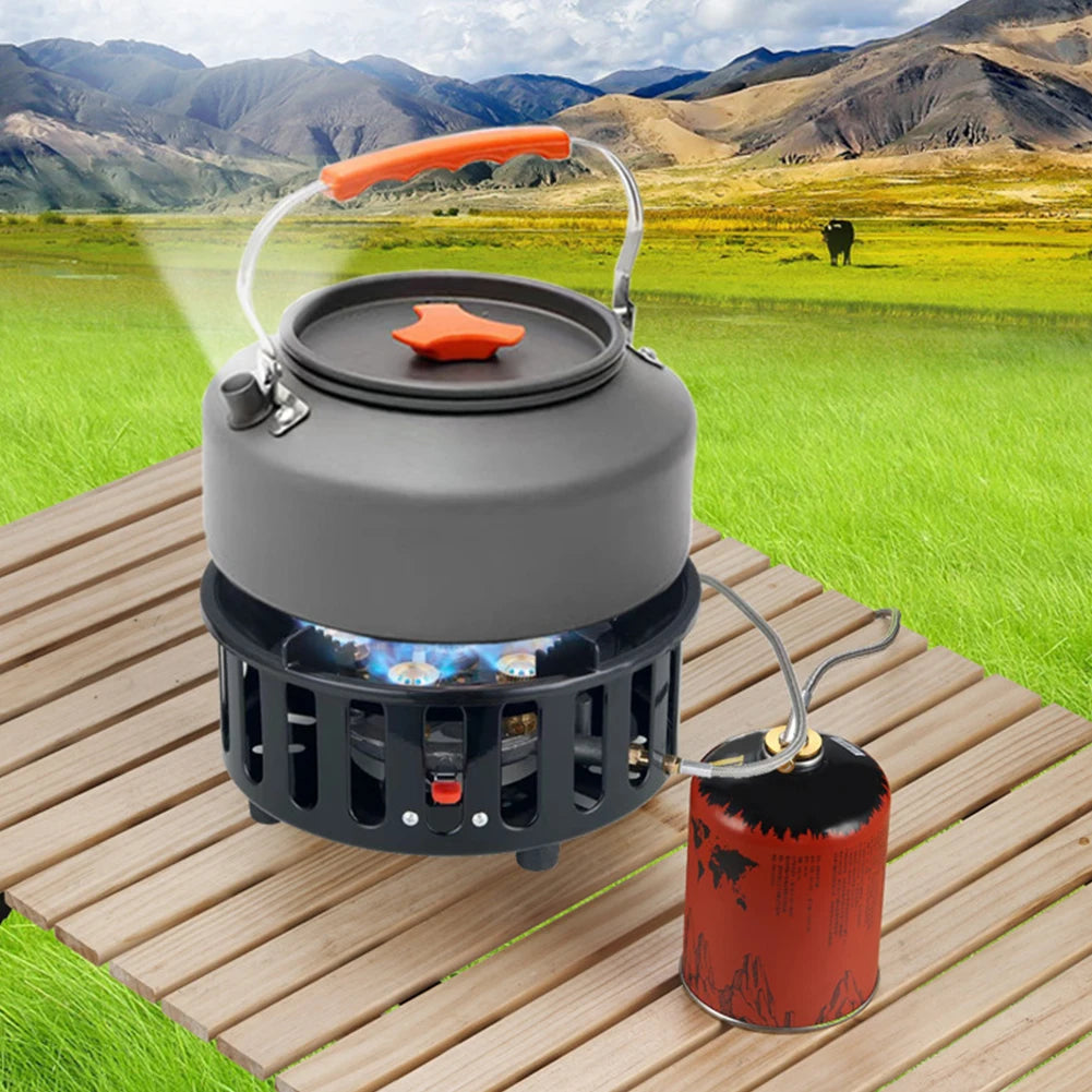 21000W Electronic Ignition Gas Stove Portable Camping Cooker Adapter