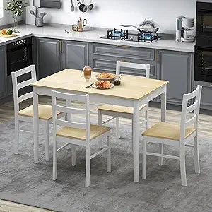 Dining Table Set for 4 Compact Space-Saving Dining Room Kitchen Furniture