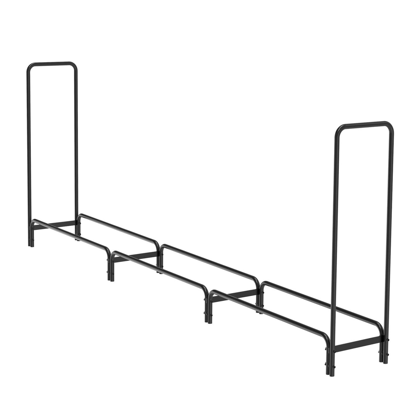 Heavy Duty Outdoor Firewood Rack Metal Log Holder for Patio Storage