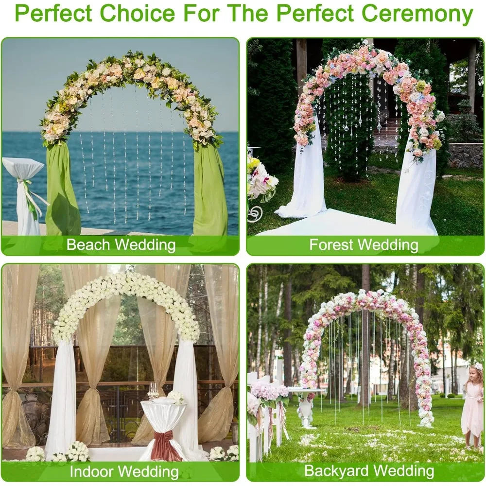 Garden Arch Steel Arbor Trellis for Climbing Vines Elegant Pergola