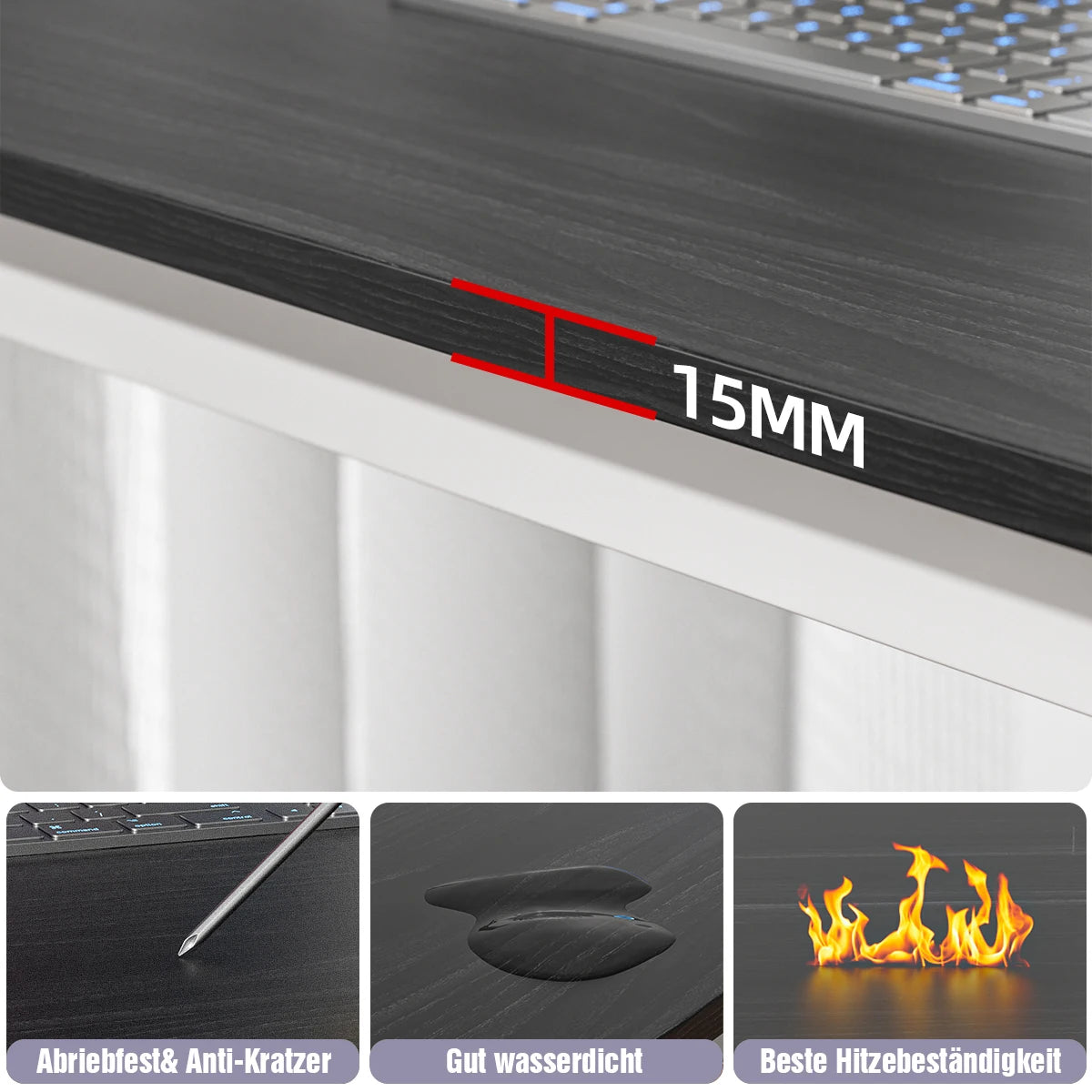 Ljustra 47 Inch Modern Computer Desk Small Office Study Writing Table