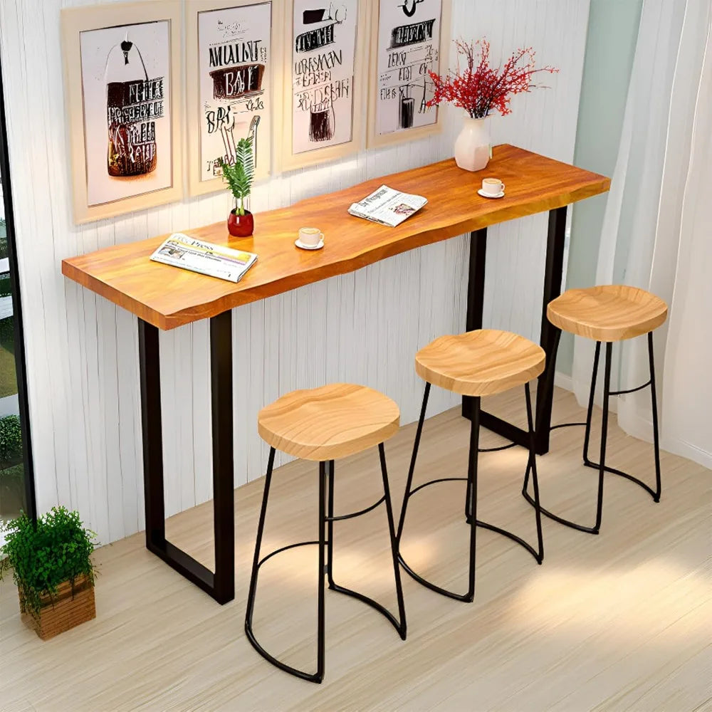 Counter Height Narrow Bar Table for Small Spaces Pub Kitchen Entryway