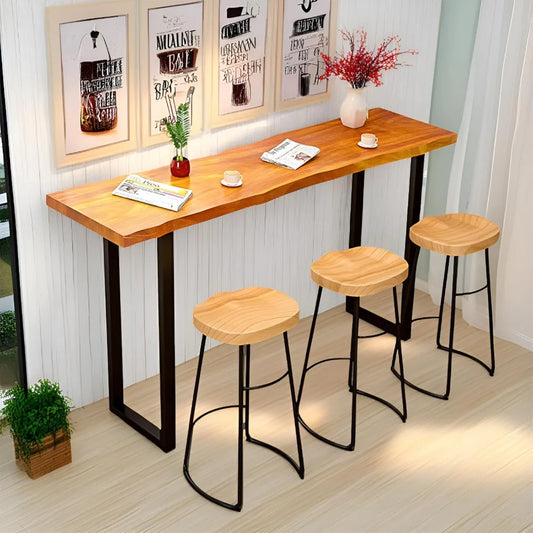 Counter Height Narrow Bar Table for Small Spaces Pub Kitchen Entryway