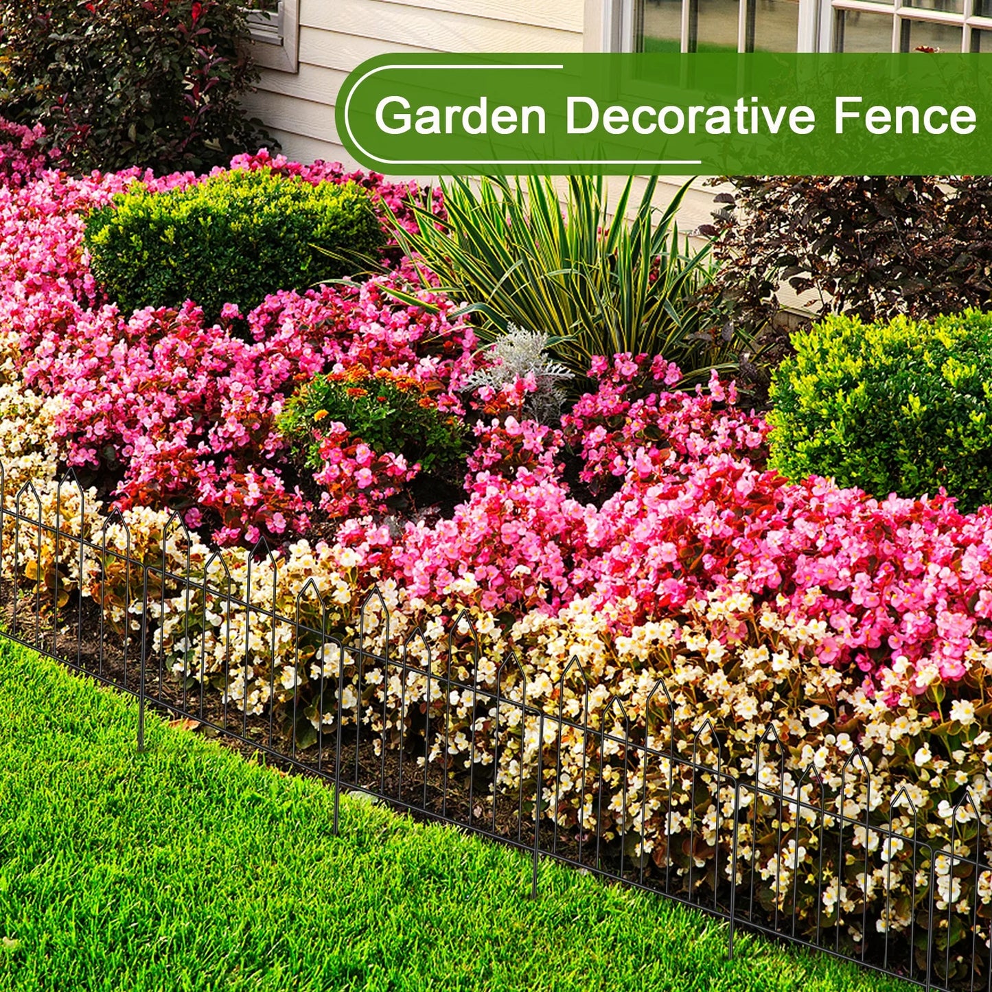 Garden Decorative Metal Wire Fencing Border 13in x 10ft for Flowers