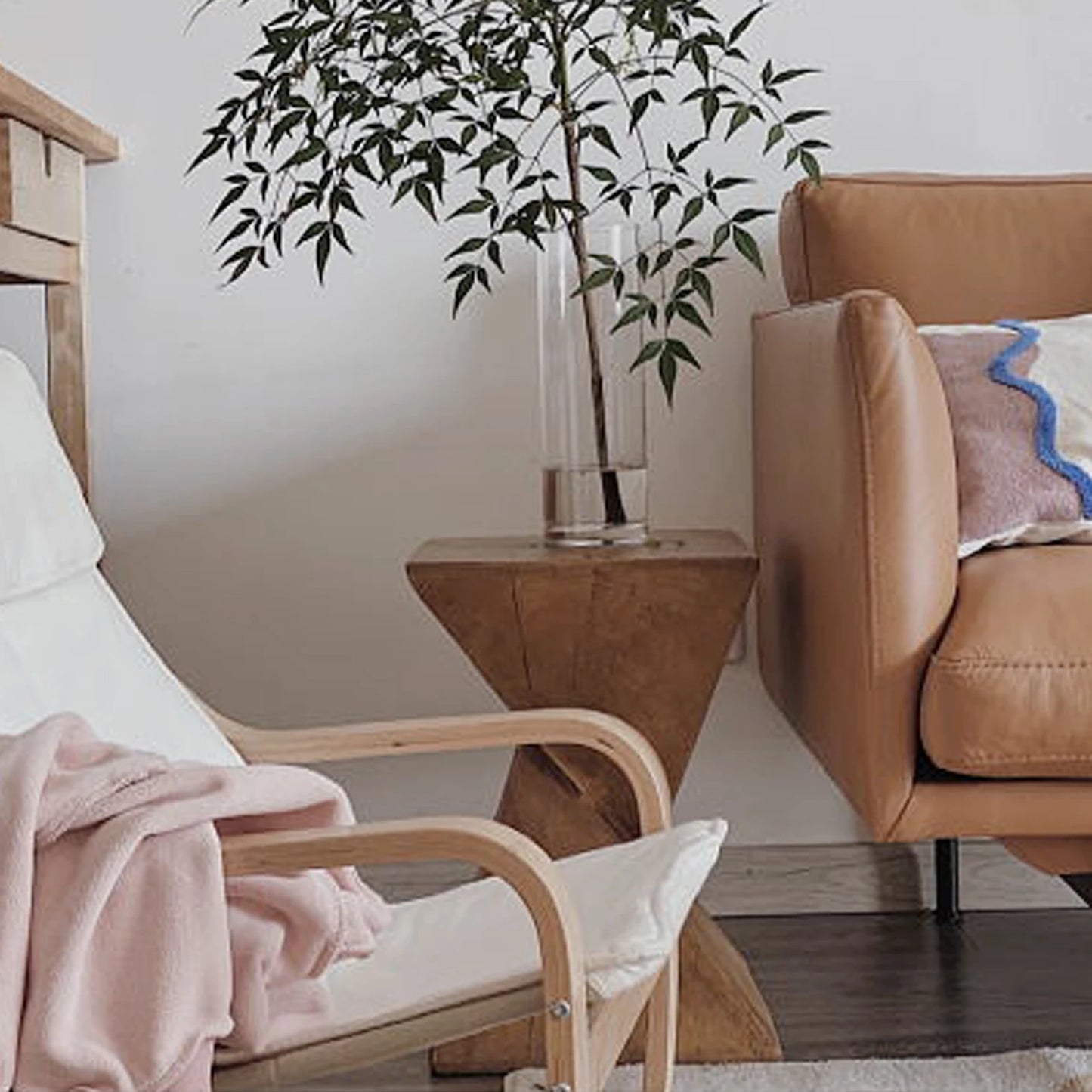 Lightweight Concrete Accent Table Modern Side Table Indoor Outdoor