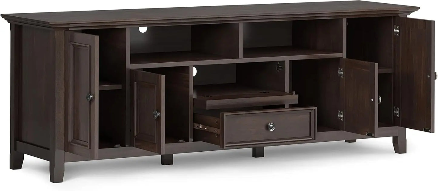 Amherst Solid Wood 72 Inch Transitional TV Media Stand for TVs up to 80 Inch