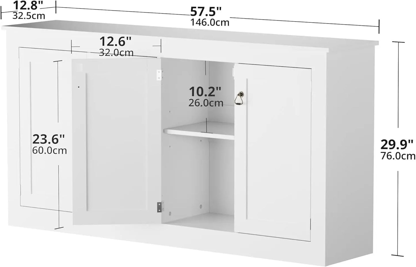 Buffet Cabinet with Storage Kitchen Console Table Accent Cabinet 57.5"W
