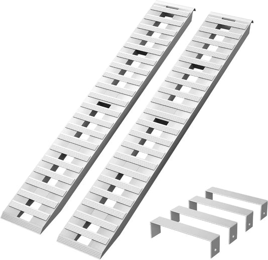 Jocisland 2 PCS Heavy Duty Aluminum Trailer Ramps 6000 LBS Capacity