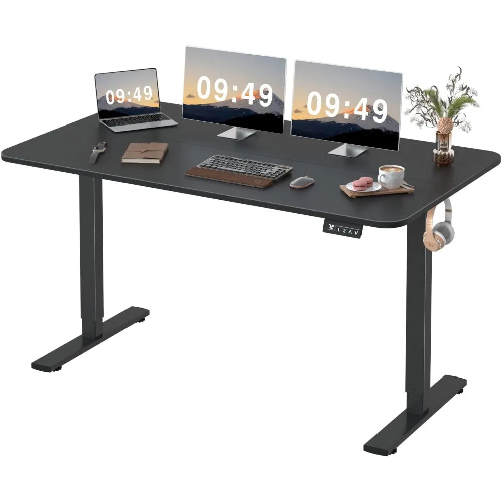 Electric Height Adjustable Desk 55x24 Inches Sit Stand Memory Preset