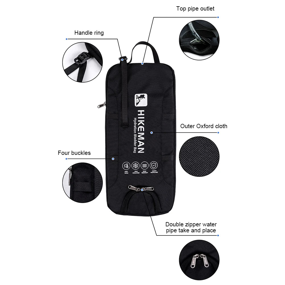 Insulated Cooler Bag for 1-2L & 2-3L Water Bladders for Hiking Cycling