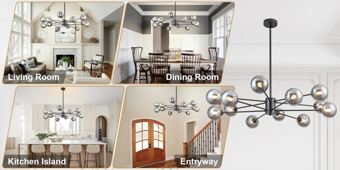 8/12/16 Light Sputnik Chandelier Mid Century Modern Kitchen Lighting