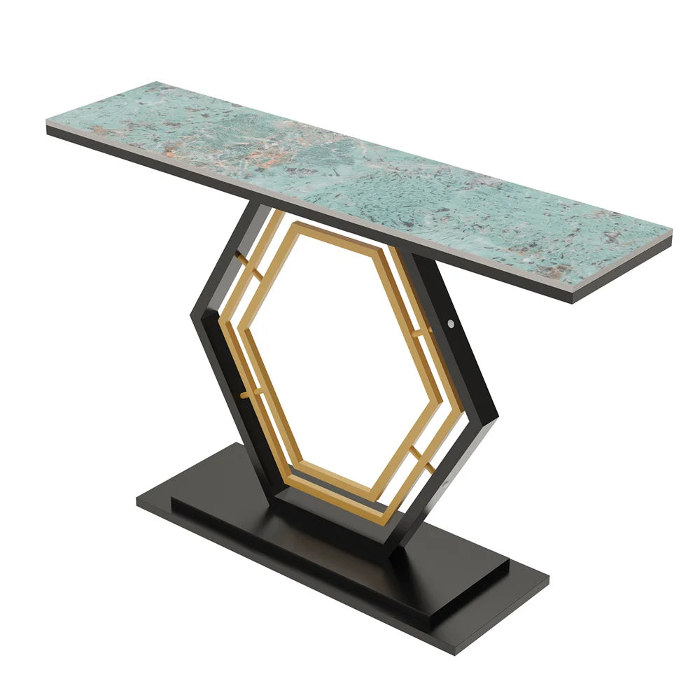 Ljustra Console Table Modern Geometric Sintered Stone Accent Table