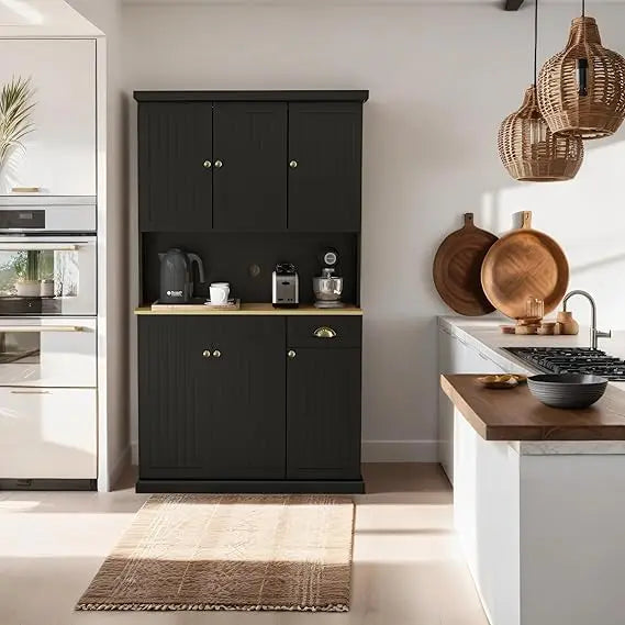 Buffet Hutch Cabinet Kitchen Sideboard Pantry Storage Microwave Cabinet