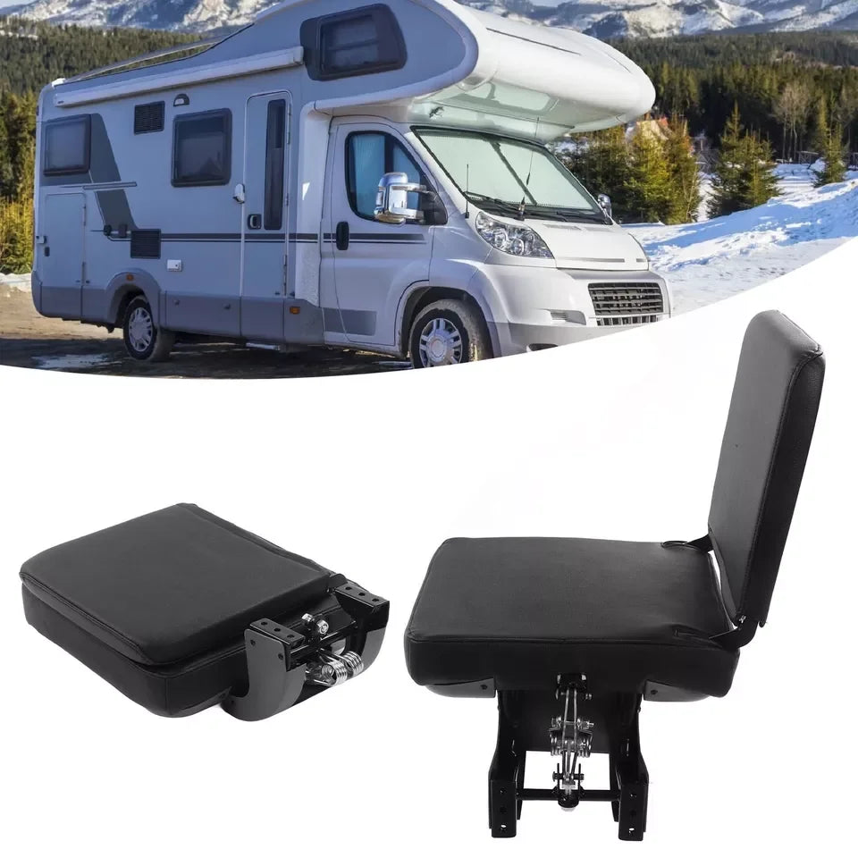 RV Bus Folding Flip Seat Elegant Leather Heavy Duty Camper Accessory