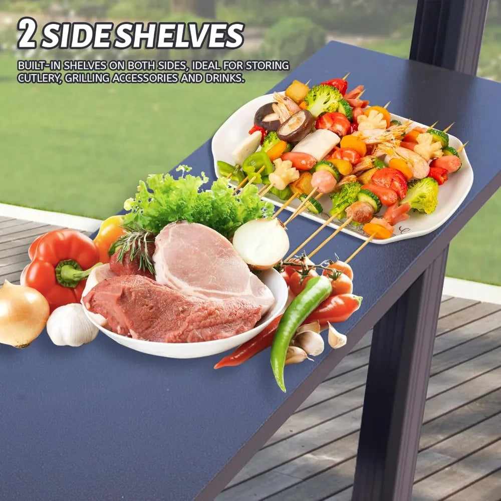 Domi 8x5FT Hardtop Grill Gazebo Outdoor BBQ Canopy Shelter