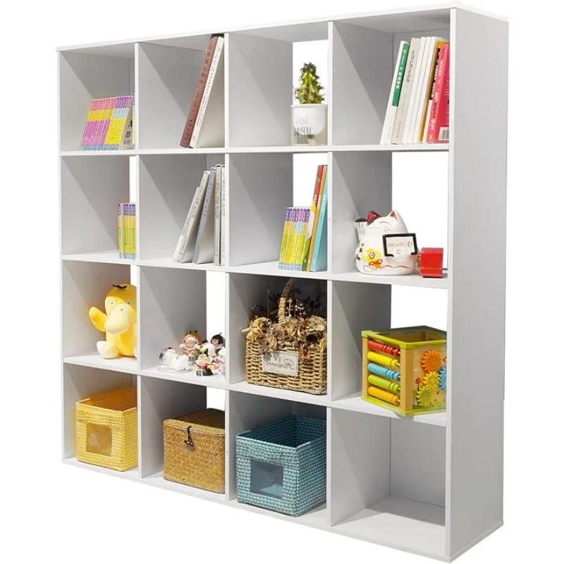 Ljustra 16 Cube Organizer Toy Storage Shelf Bookcase for Home and Office