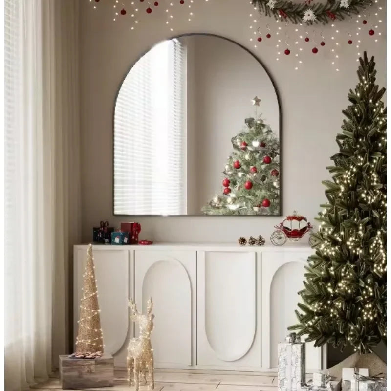 Arched Bathroom Mirror Metal Frame Modern Vanity Living Room Bedroom Decor