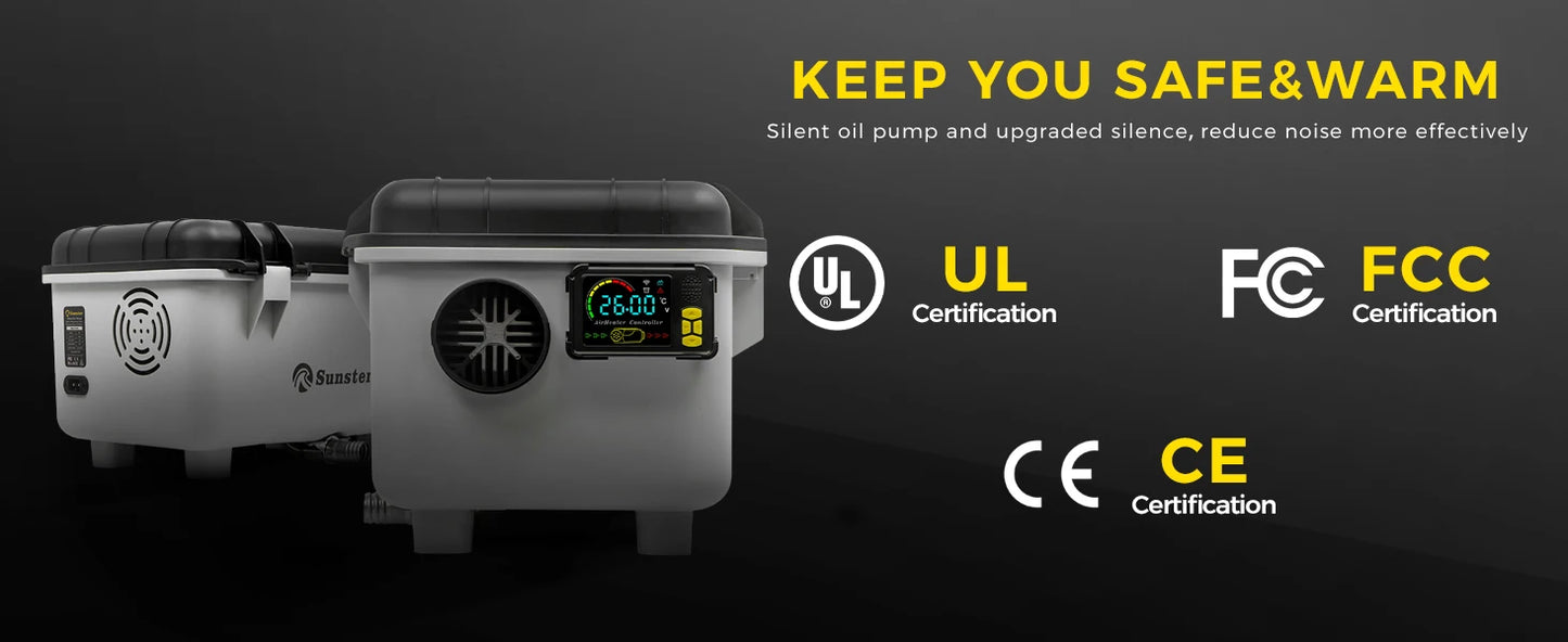 8KW Diesel Air Heater Bluetooth Control for RV Truck Car Tent Heating