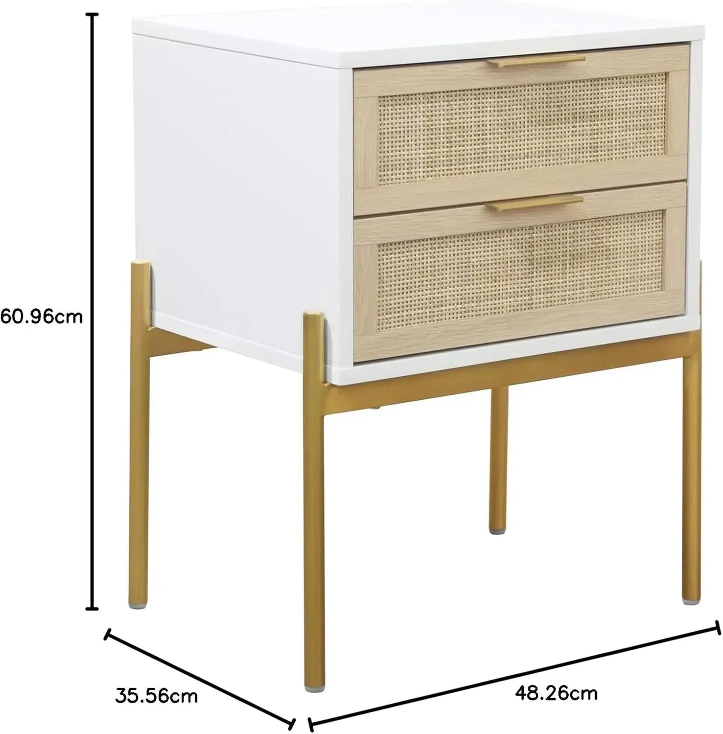 Andrew Nightstand Mid-Century Modern Bedside Table with Storage Drawer