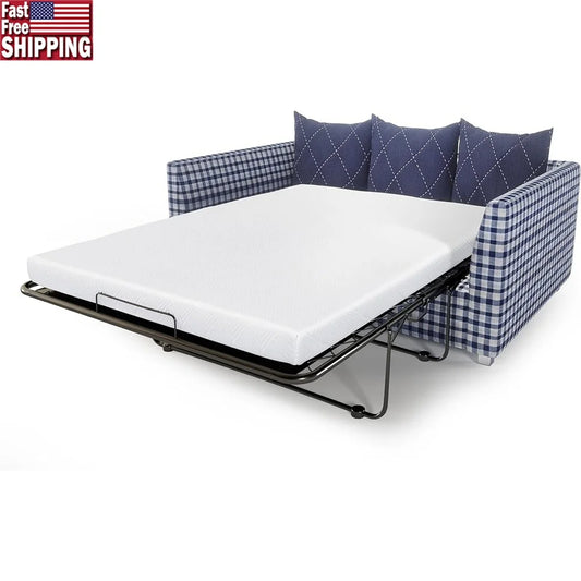 Ljustra 4.5 Inch Memory Foam Replacement Mattress Full Size Sofa Bed