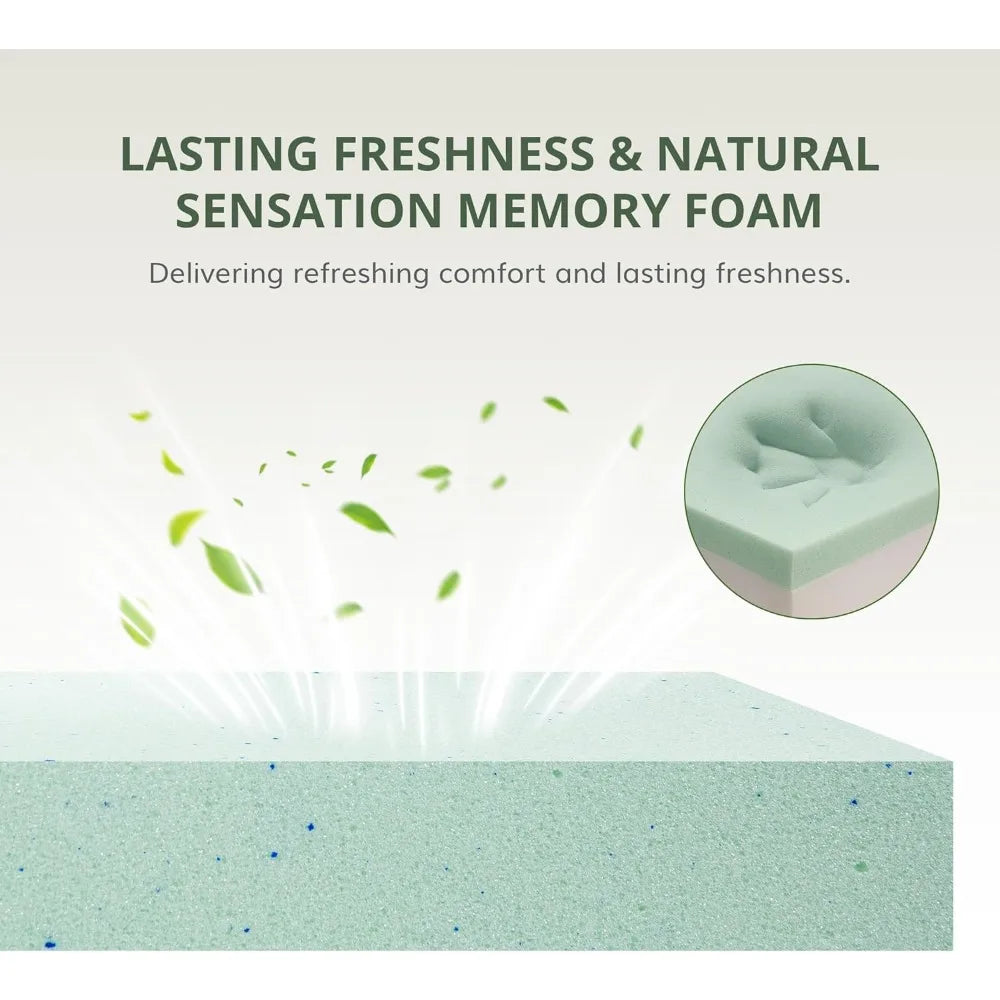 Ljustra Kids Bunk Bed Mattress Memory Foam Cooling Pressure Relief