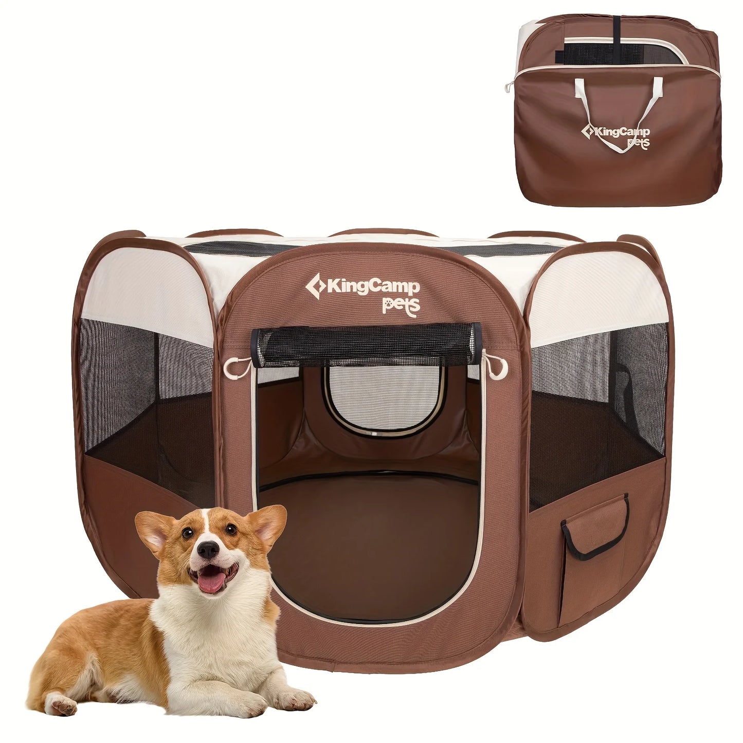 KingCamp Portable Dog Playpen Cat Tent Indoor Outdoor Foldable Kennel