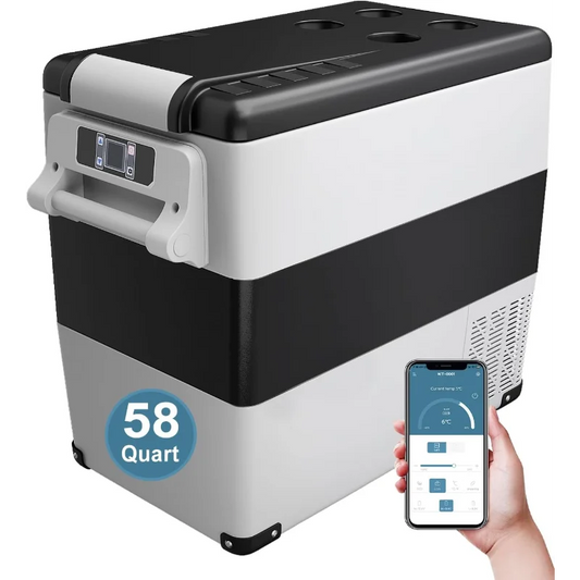 Ljustra Portable 12V Car Fridge 55L Electric Cooler for RV Van Camper