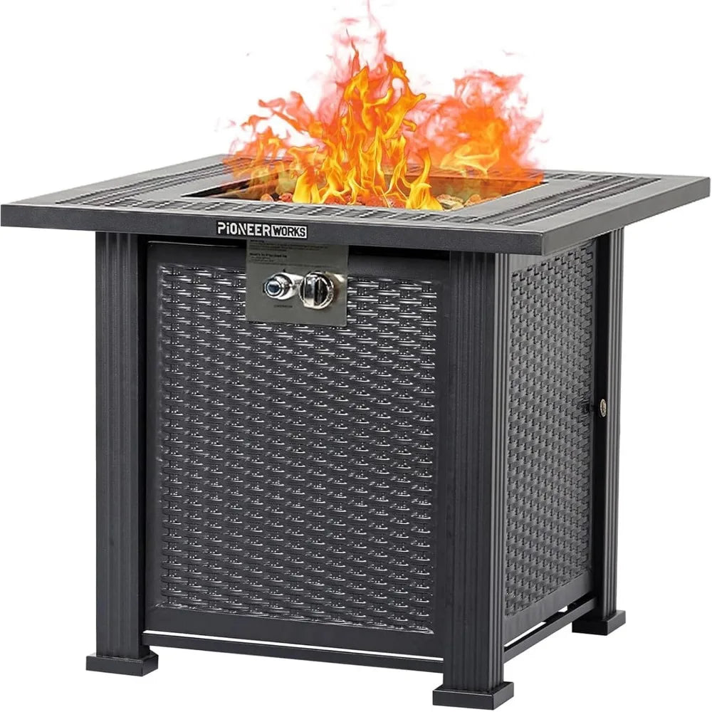 28 Inch Propane Fire Pit Table 50000 BTU Outdoor Gas Fire Pit