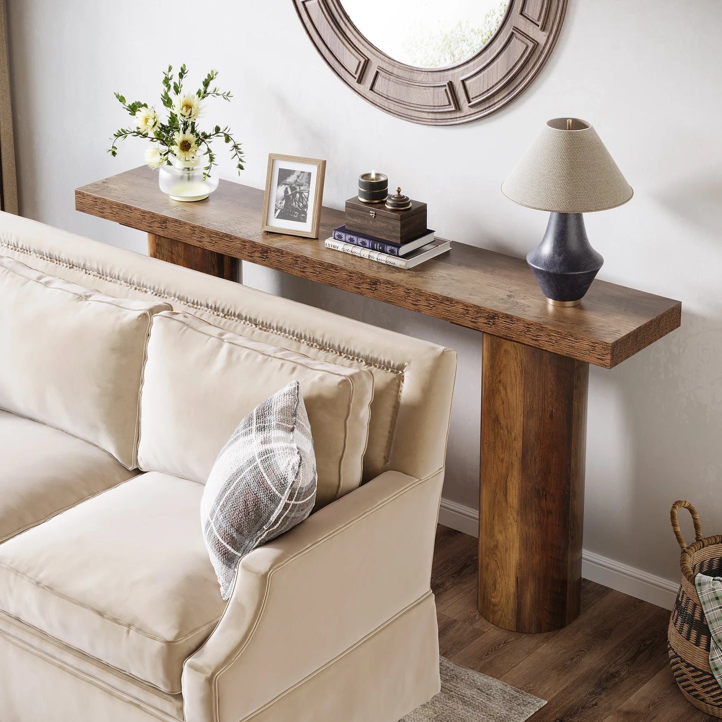 Ljustra 63" Long Bar Table Narrow Kitchen Counter Height Pub Table