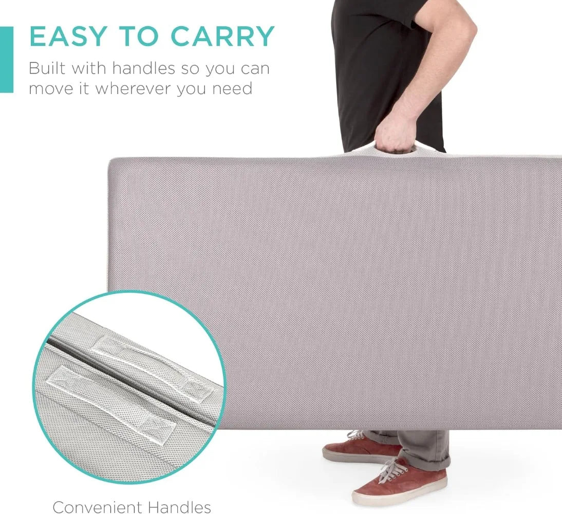 Ljustra 4in Portable Queen-Size Tri-Fold Mattress for Camping Guests