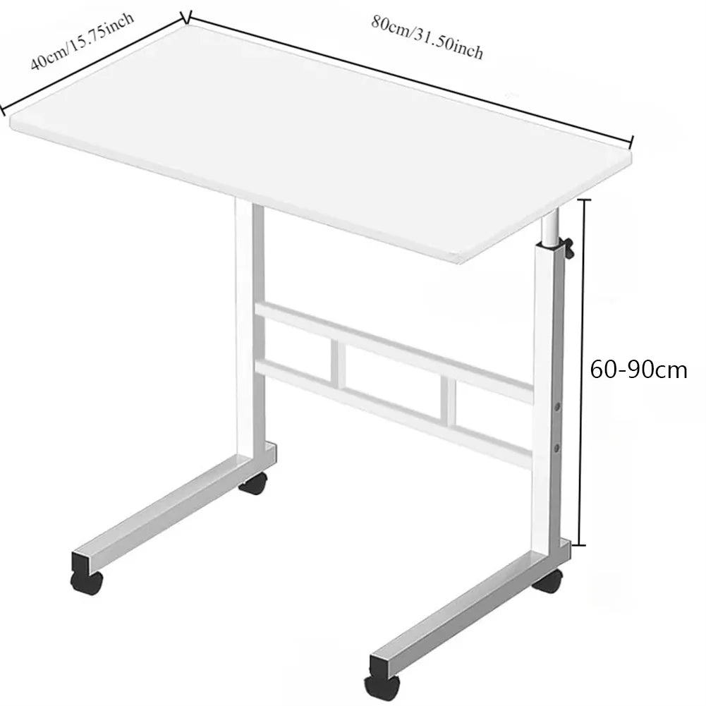Mobile Computer Desk Adjustable Height Rolling Work Desk for Home