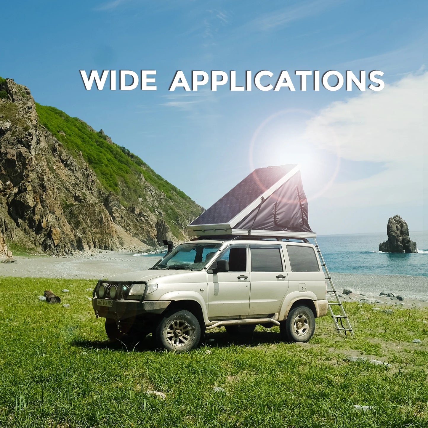 Ljustra 12V 50W Flexible Solar Panel Charger for Car Boat Home Camper