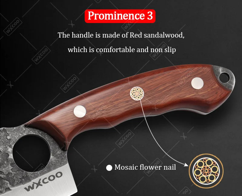 Professional Stainless Steel Kitchen Knife Set Butcher Cleaver Paring Knife