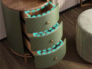 Luxury Vanity Makeup Desk with Mirror and Lights Modern Dressing Table 43"