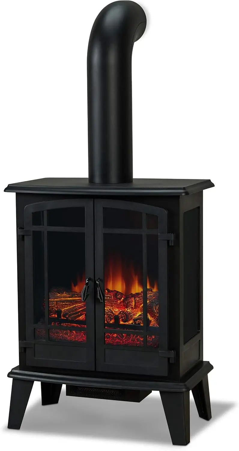 Foster 25" Electric Fireplace Indoor Heater Realistic Flame Effect Adjustable