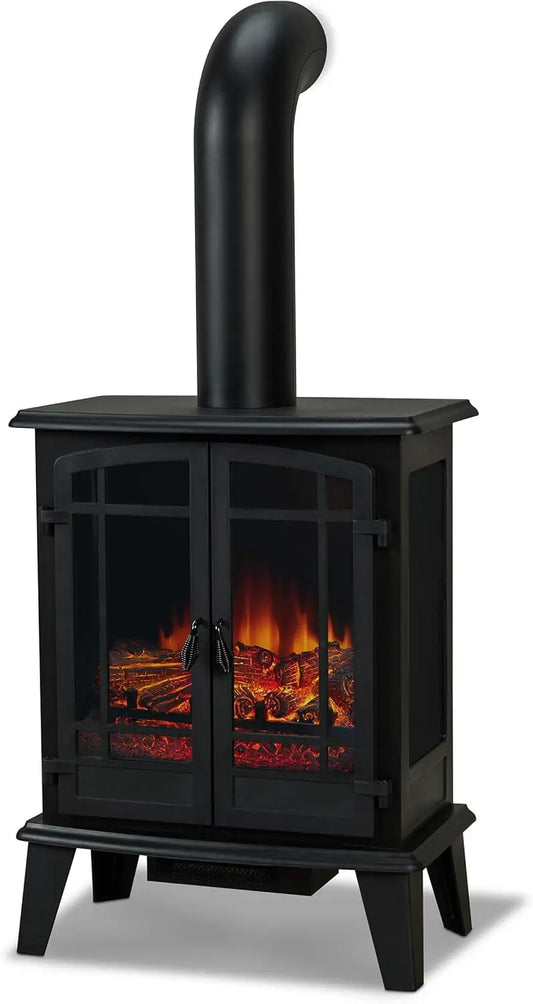 Foster 25" Electric Fireplace Indoor Heater Realistic Flame Effect Adjustable