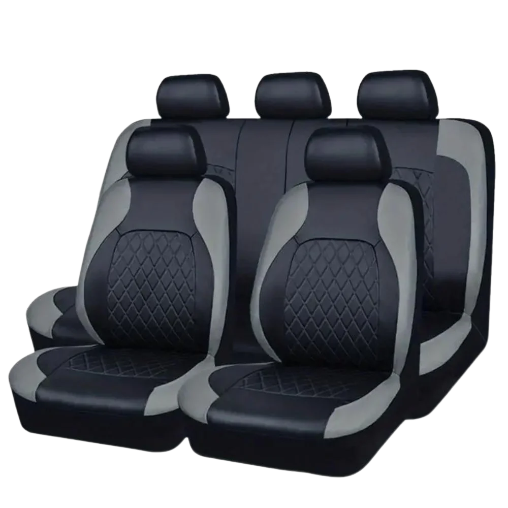 Universal Car Seat Covers PU Sports Interior Accessories 9 Pieces