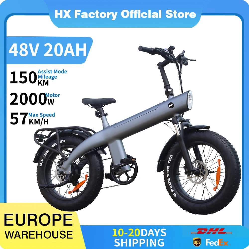 HX Q3 2000W Electric Bike 48V 20AH Off-Road Adult E-Bike 20 Inch