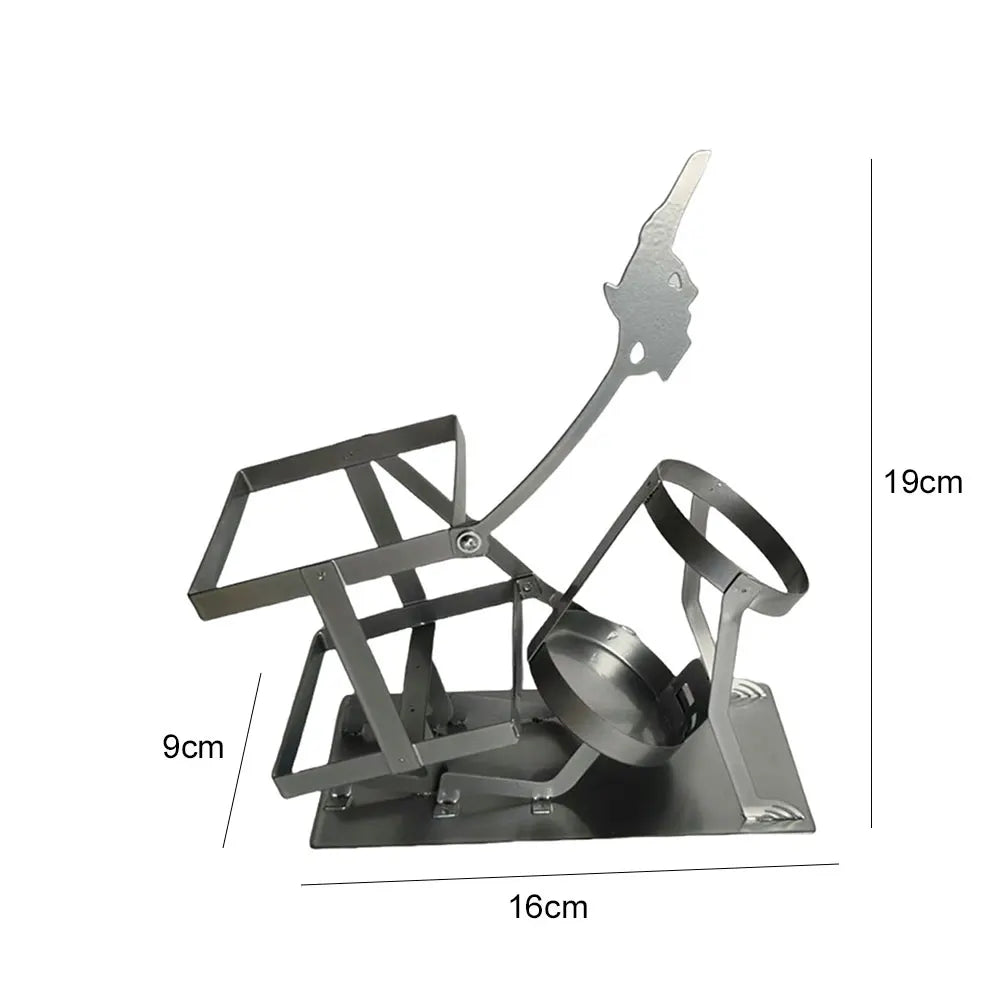 Retro Skull Skeleton Wine Holder Steampunk Bar Decor Bottle Stand