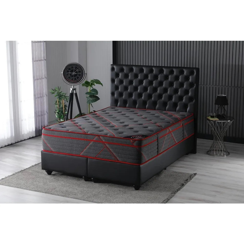 Queen 13" Luxury Hybrid Mattress Medium Firm Support USA Made