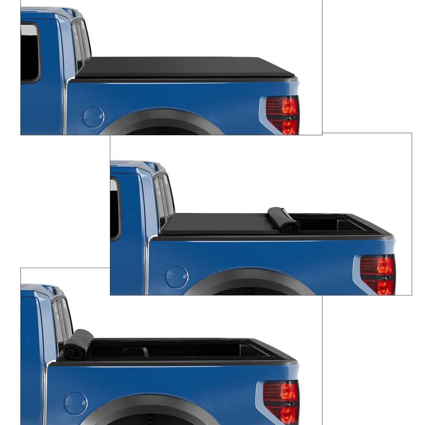 5.5ft Soft Roll-up Tonneau Cover for 2004-2023 Ford F-150 Truck Bed