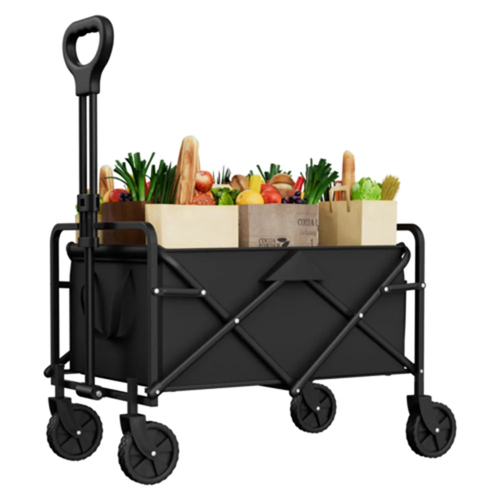 Foldable Garden Wagon Cart Portable Multi-function Trolley for Outdoor Use