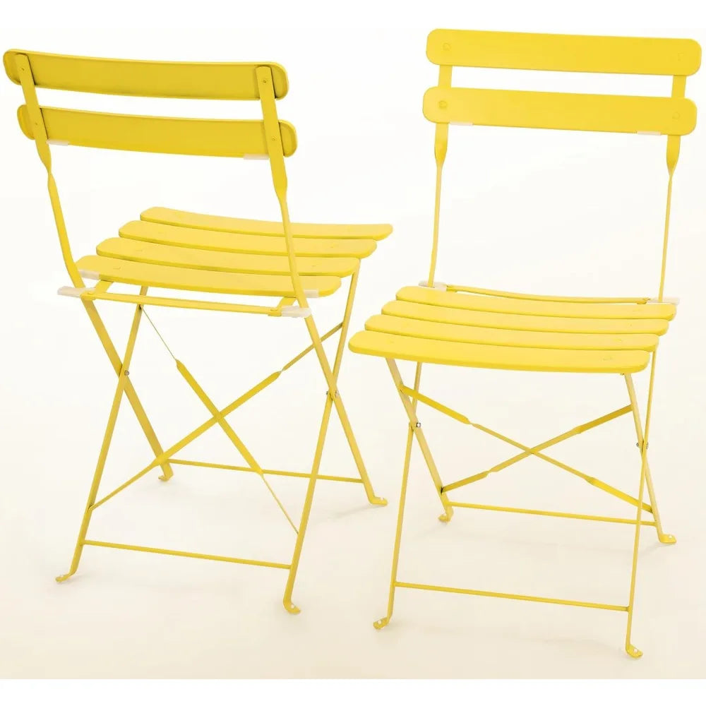 Outdoor 3 Piece Patio Bistro Set Folding Table Chairs Space Saving