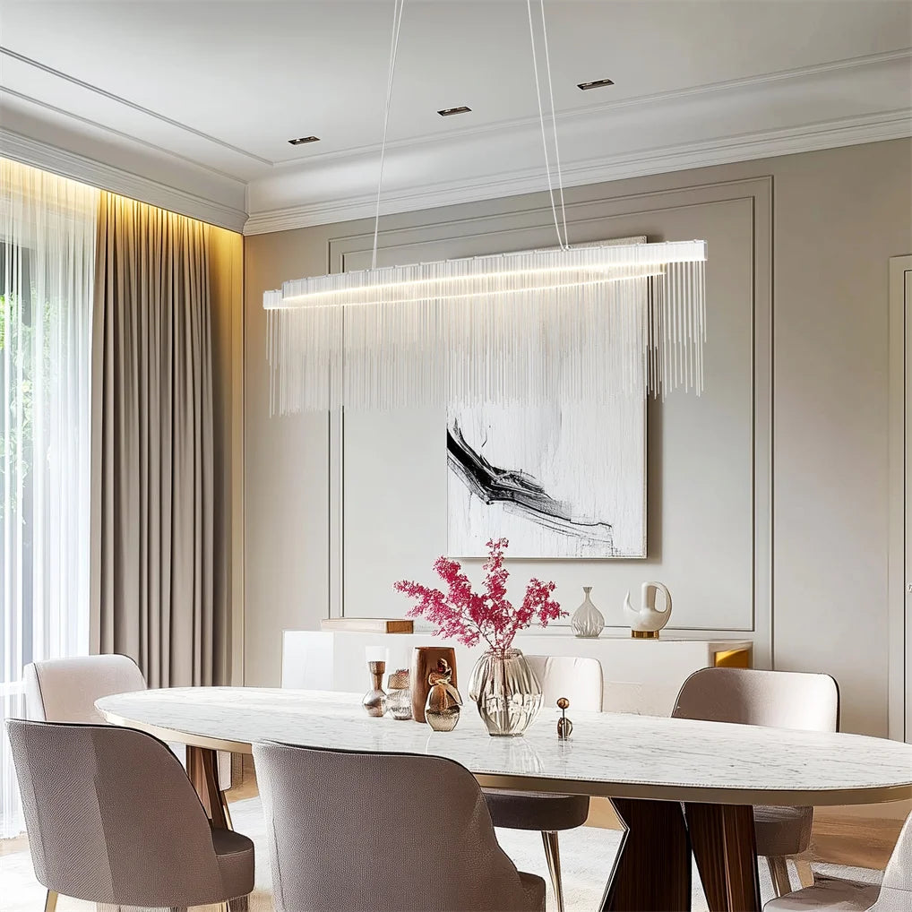 Modern Crystal Chandelier Pendant Light Fixture for Dining Room
