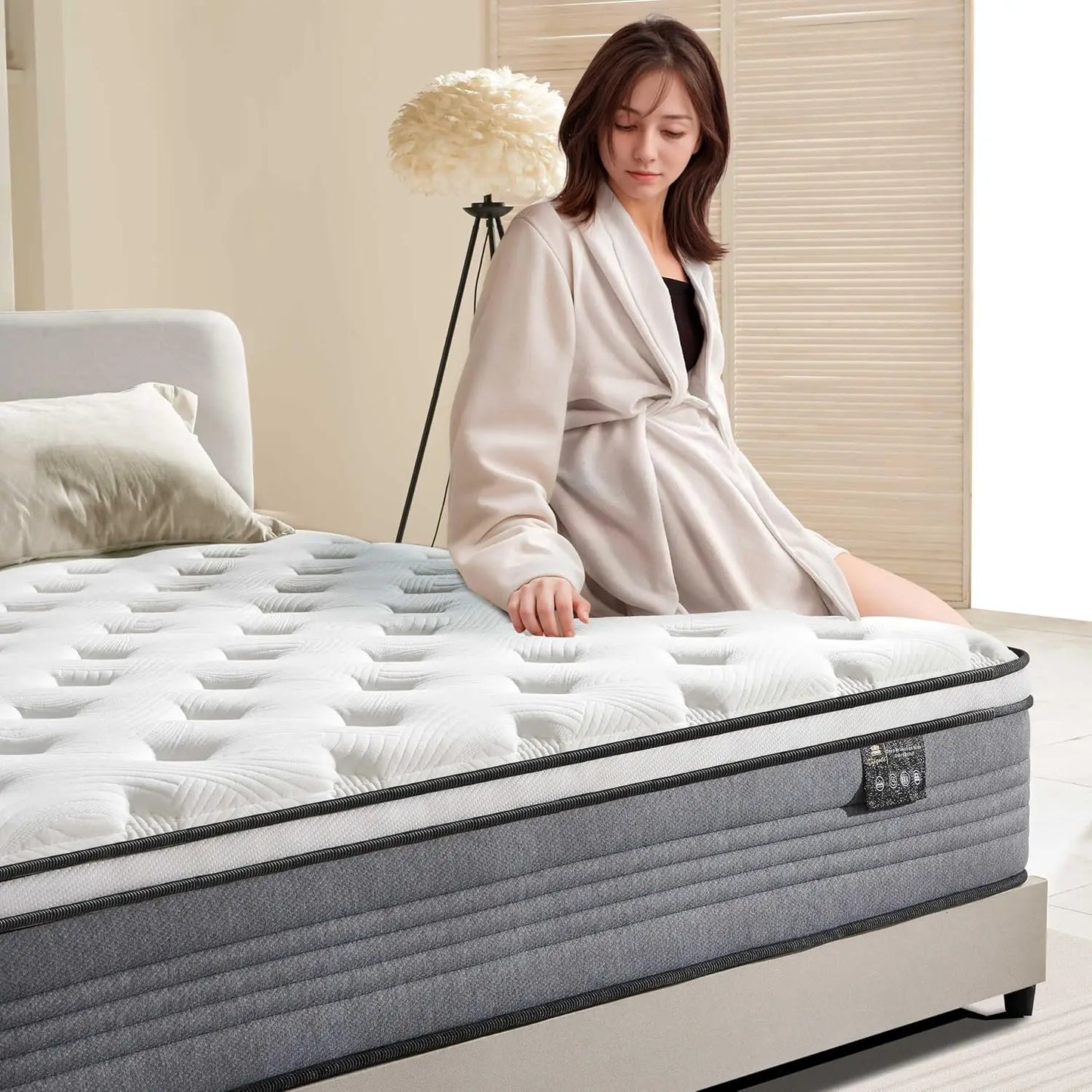 Ljustra Twin Mattress 10 Inch Hybrid Gel Memory Foam Mattress in a Box