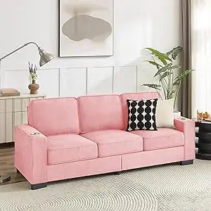 Ljustra Modern 3-Seater Corduroy Sofa for Living Room Office