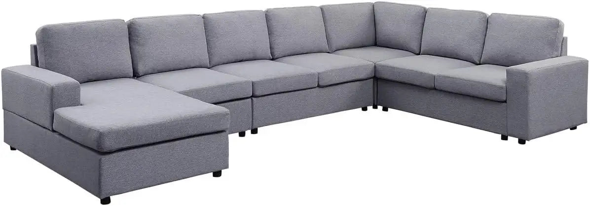 Ljustra Modular Sectional Sofa Set with Storage Ottoman and Pillows