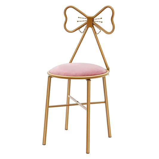 Butterfly Shaped Vanity Chair Makeup Stool Dining Chair with Backrest