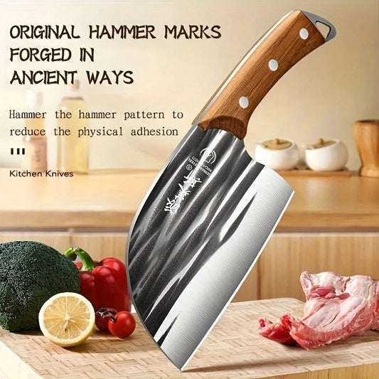 Handcrafted Stainless Steel Meat Cleaver with Sandalwood Handle